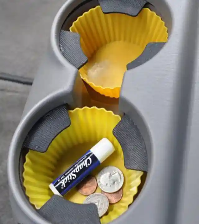 Keep Your Cup Holder Spotless With Cupcake Wrappers