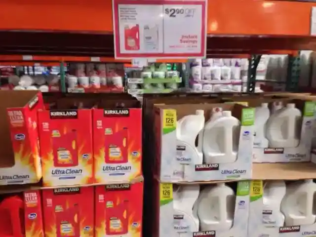 Liquid bleach and detergents