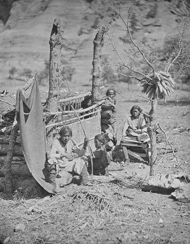 Navajo Native Americans Near Fort Defiance