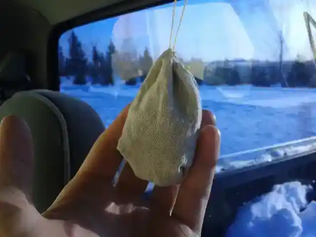 DIY Car Deodorizer With Coffee Grounds