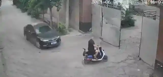 Scooter Showdown: The Village Bully’s Close Call