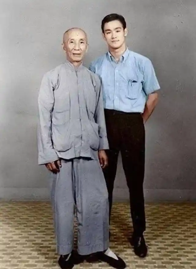 Martial Artists Yip Man and Bruce Lee