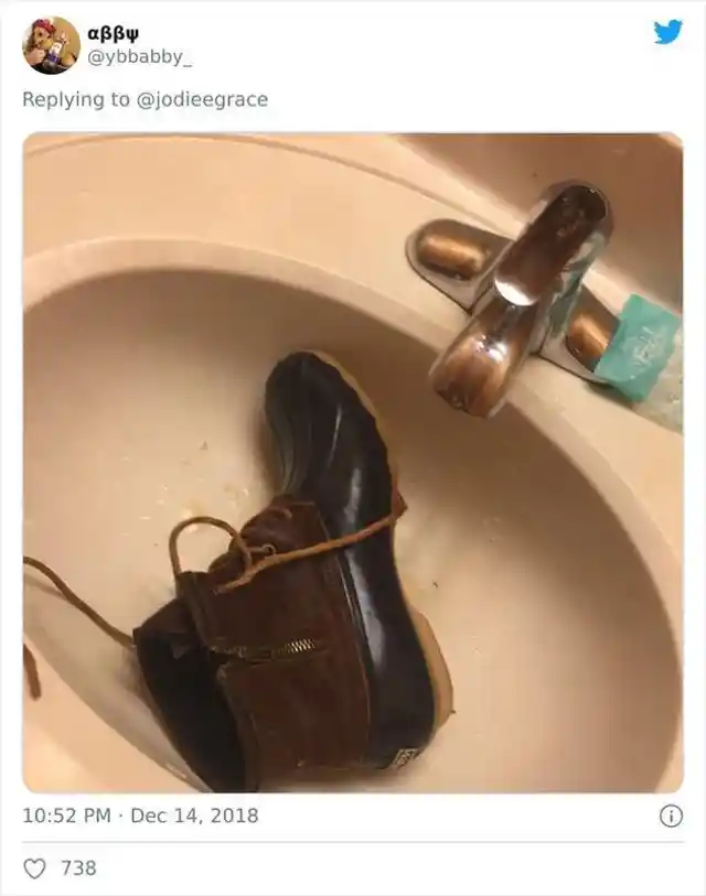 A Shoe In The Sink