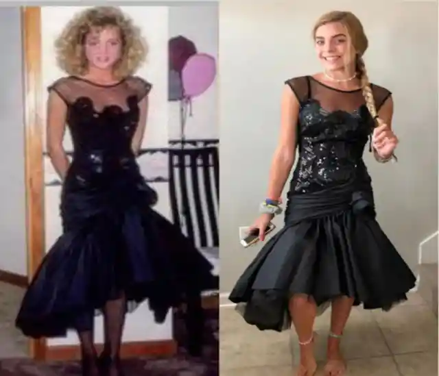 41 Teens Looking Gorgeous in Their Mother’s Prom Gowns