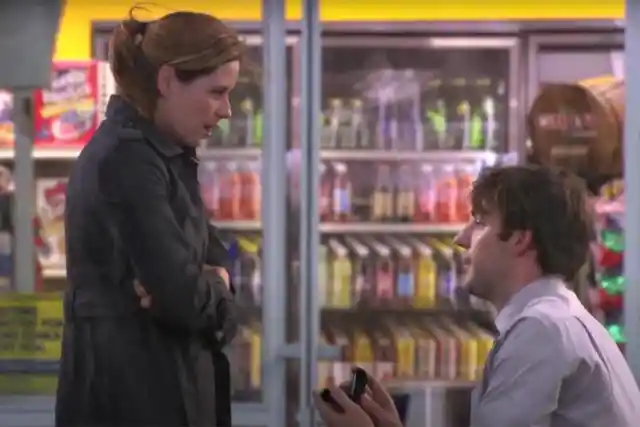 Where does Jim propose to Pam? 