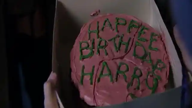When does Hagrid wish Harry a "Happee Birthdae"?