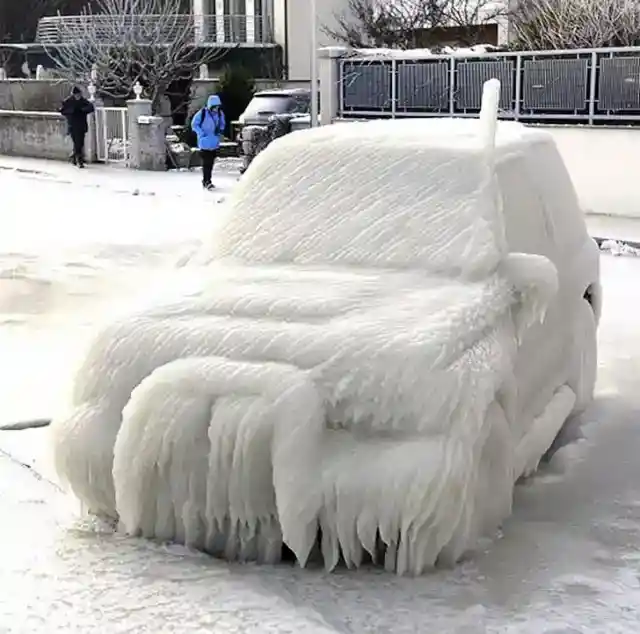 Frozen Car Sculpture