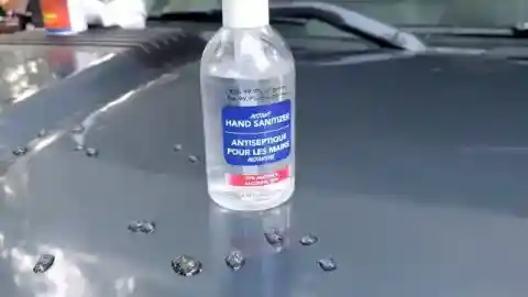 Removing Tree Sap With Hand Sanitizer