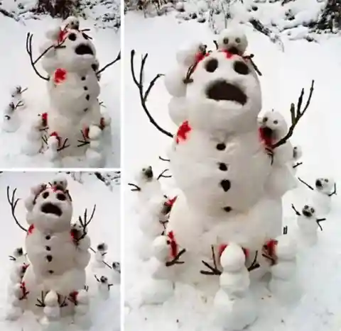 Snowy Survival Horror Scene