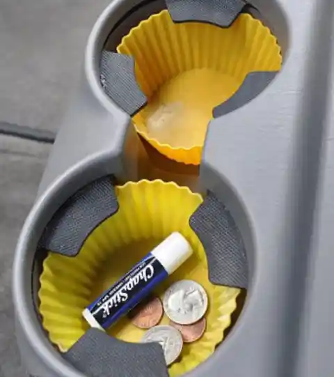 Keep Your Cup Holder Spotless With Cupcake Wrappers
