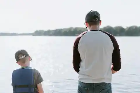 Two fathers and two sons go fishing. Each man catches a fish but only comes home with three, and none are thrown back or eaten. How was this possible?