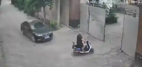 Scooter Showdown: The Village Bully’s Close Call