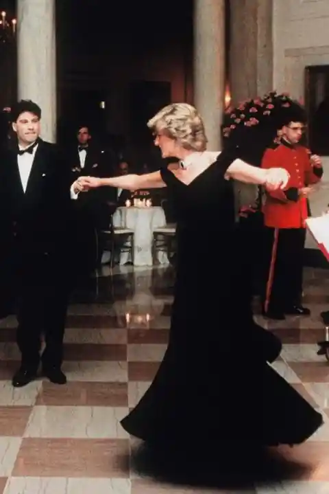 John dances with Princess Diana at The White House