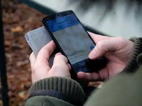 Scrolling Through His Phone