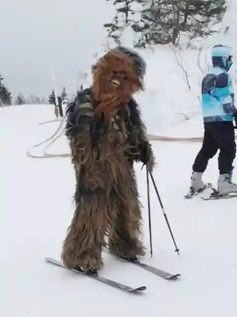 Chewbacca Hits the Slopes