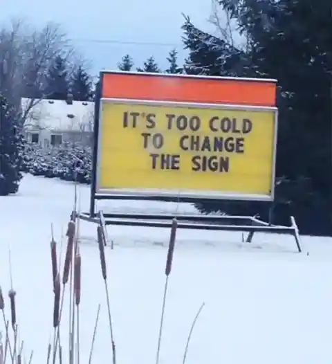 Snowy Sign Shenanigans