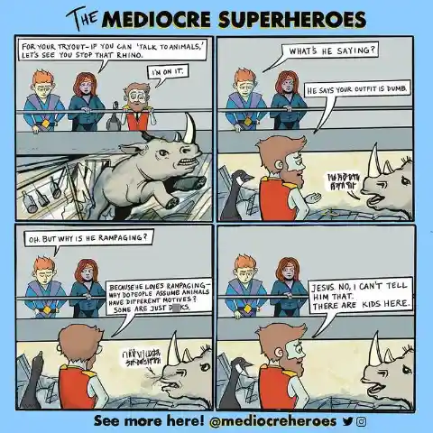 The Mediocre Superheroes: 35 Hilarious Comic Strips Lampooning The Superhero Genre